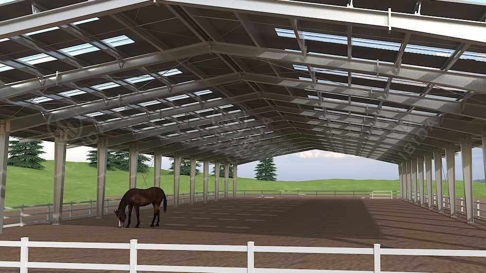 Hipódromo - picadeiro para cavalos kit 20,6x60x5m - Montagem fácil