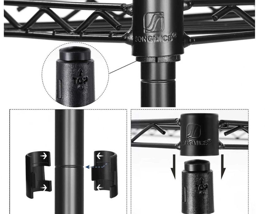 Półka łazienkowa stojąca z metalu wytrzymała obciążenie do 100kg ideał