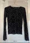 Blusa transpatente preta