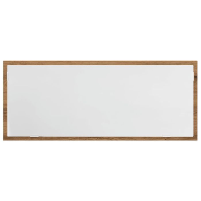 vidaXL Lustro łazienkowe z LED, dąb artisan, 100x8,5x37 cm
