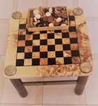Mesa de jogo de xadrez e damas