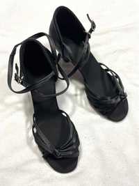 Nowe buty do tańca Latino 38 czarne 5 cm supełek