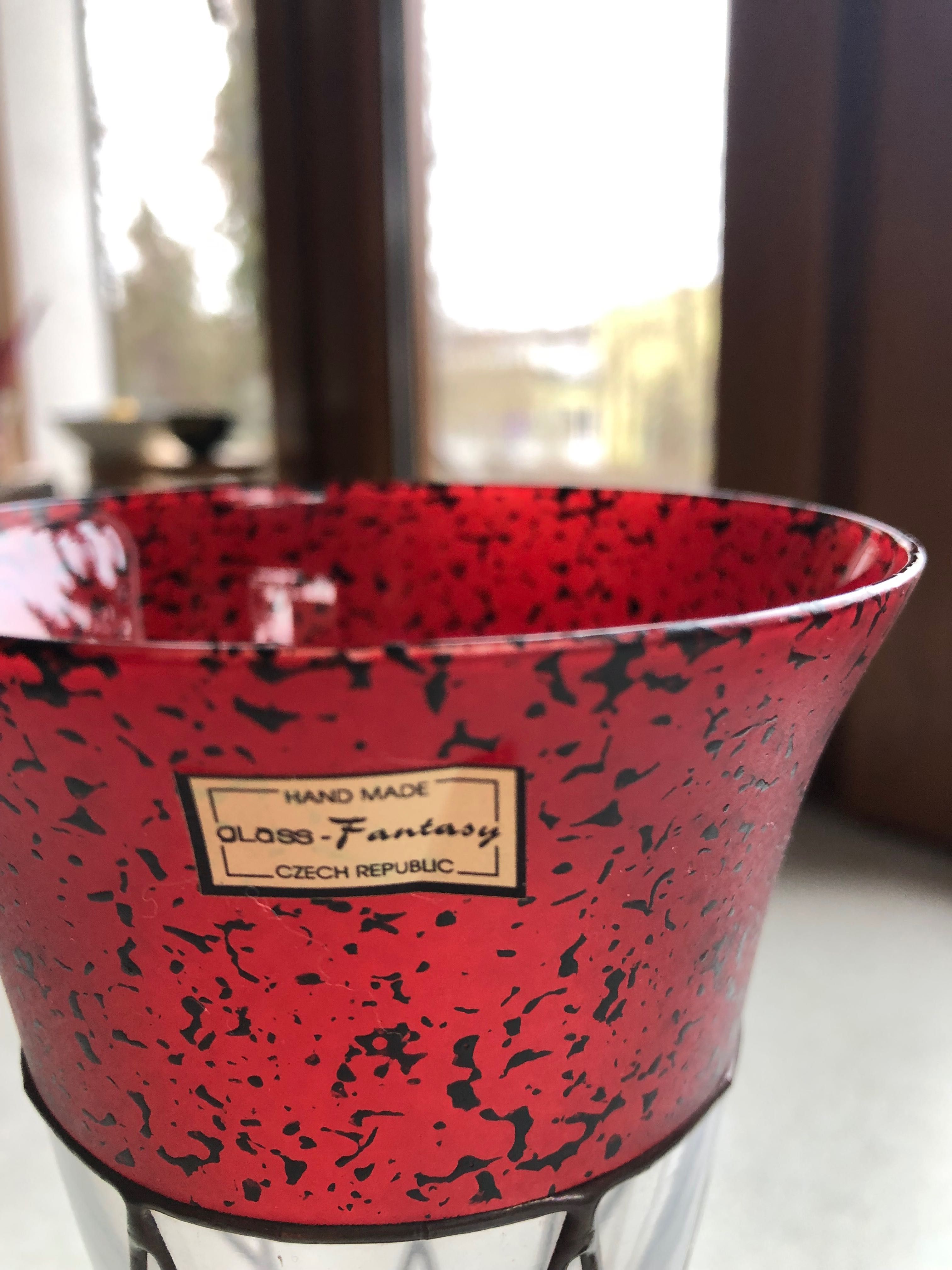 Kielichy ręcznie zdobione Glass Fantasy Czechy 2 szt