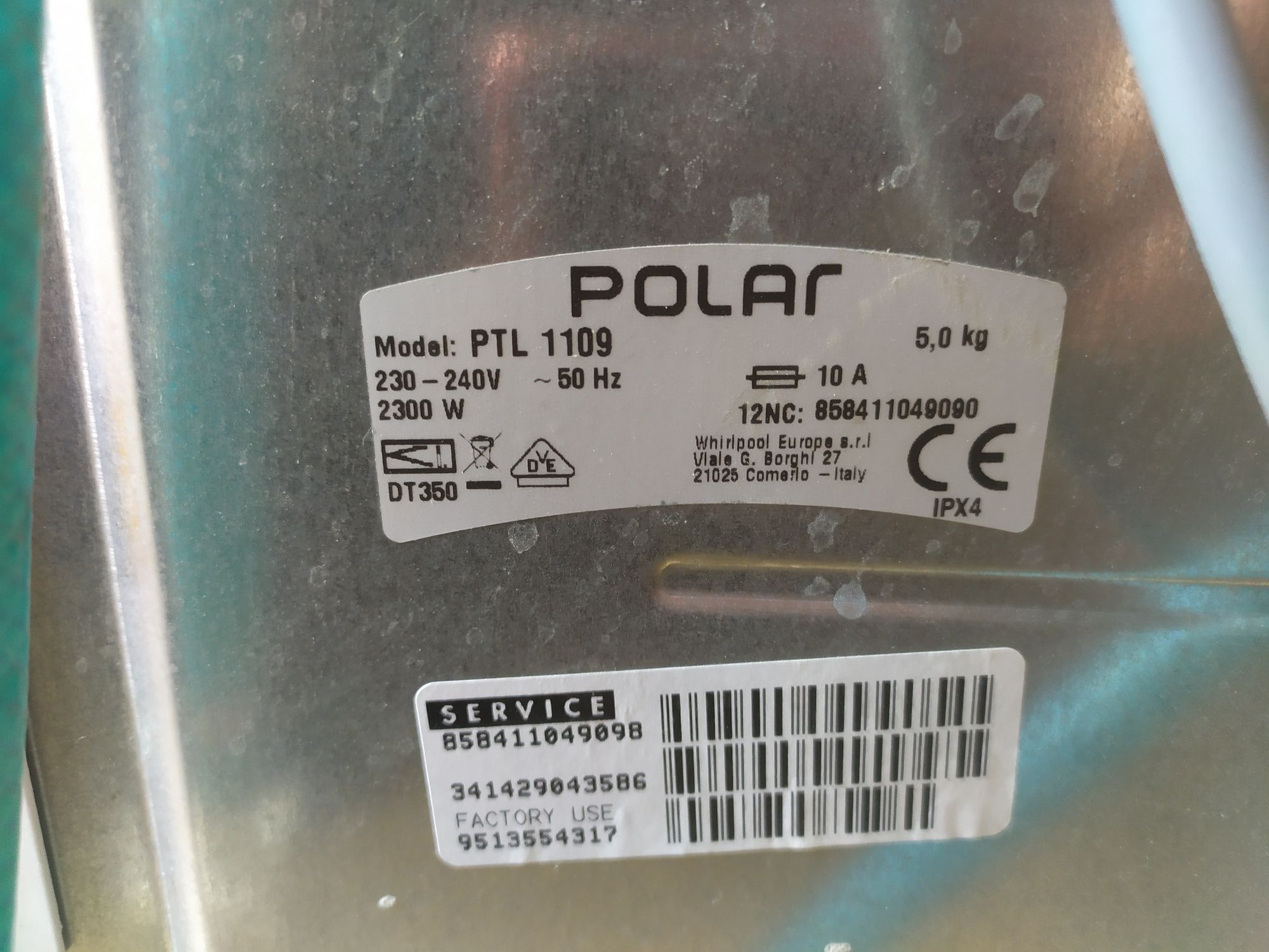 Pralka POLAR PTL 1109 5kg górny wsad