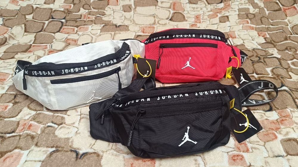 Бананка Jordan Air чорна Джордан сумка на пояс