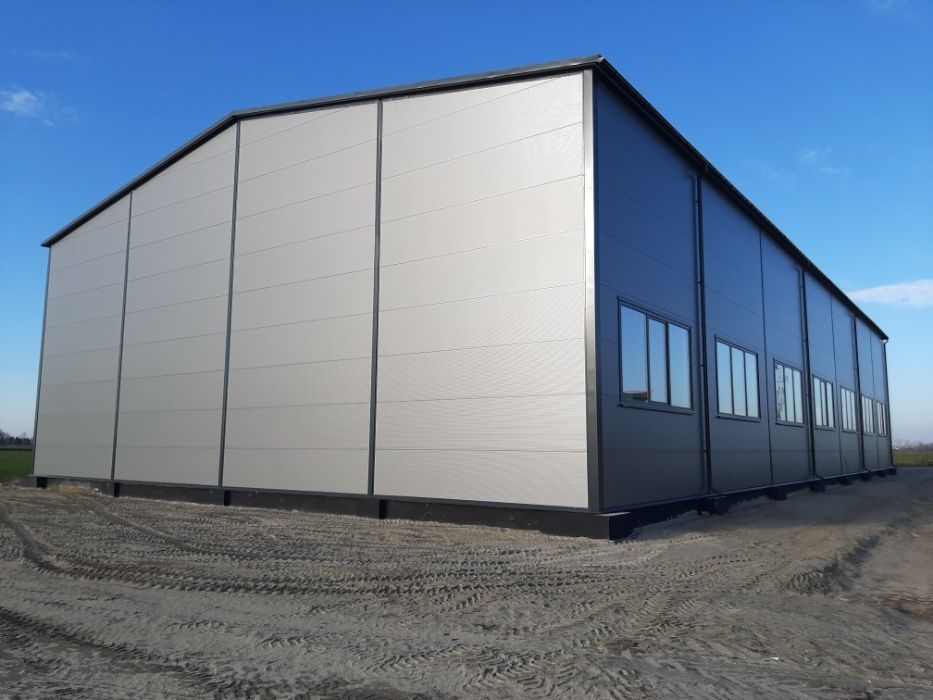 Hala stalowa produkcyjna 22x42x8m, 924m2 SUWNICA 2x10 ton