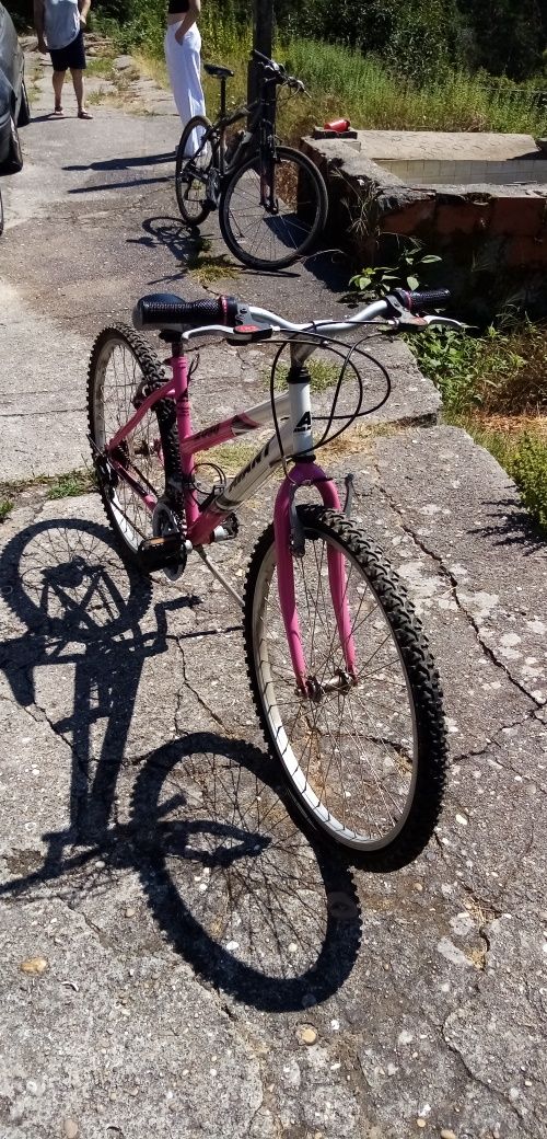 Bicicleta cor de rosa