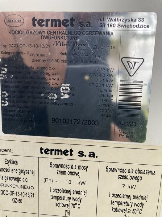 Kocioł Termet 2-funcyjny Mini-Max