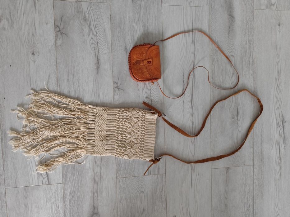 2 torebki makrama góralska
