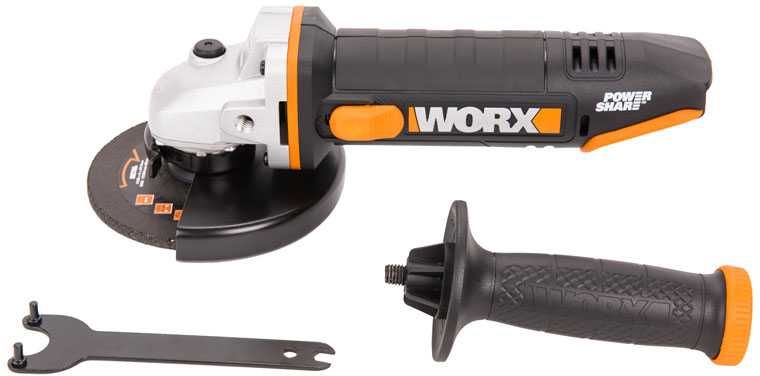 Worx WX803.9 акумуляторна кутова шліфувальна машинка, болгарка