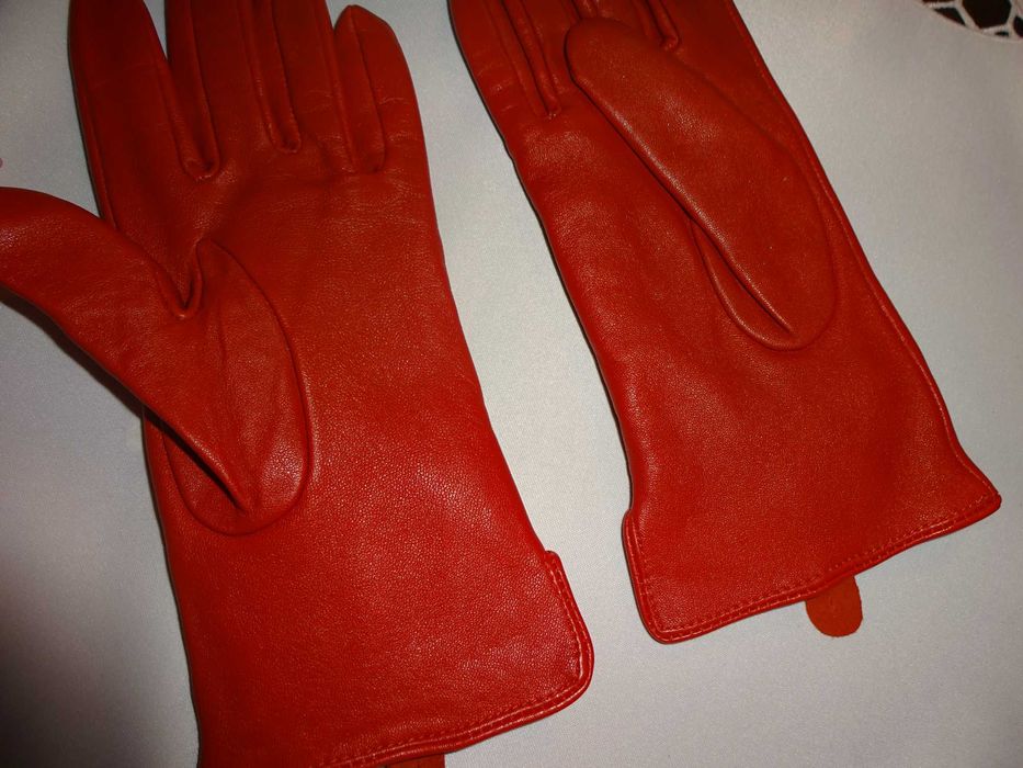 NEXT 100% Leather skórzane pięciopalczaste rękawiczki skóra r. M