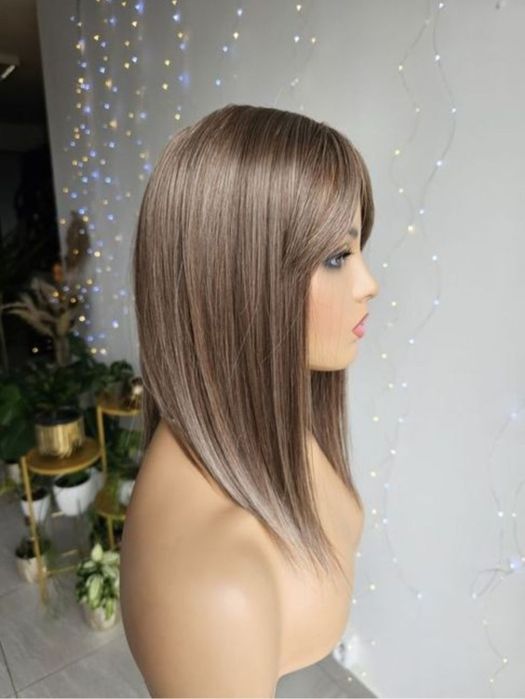 Topper Beata mysi braz z refleksami 40 cm uzupełnienie włosów