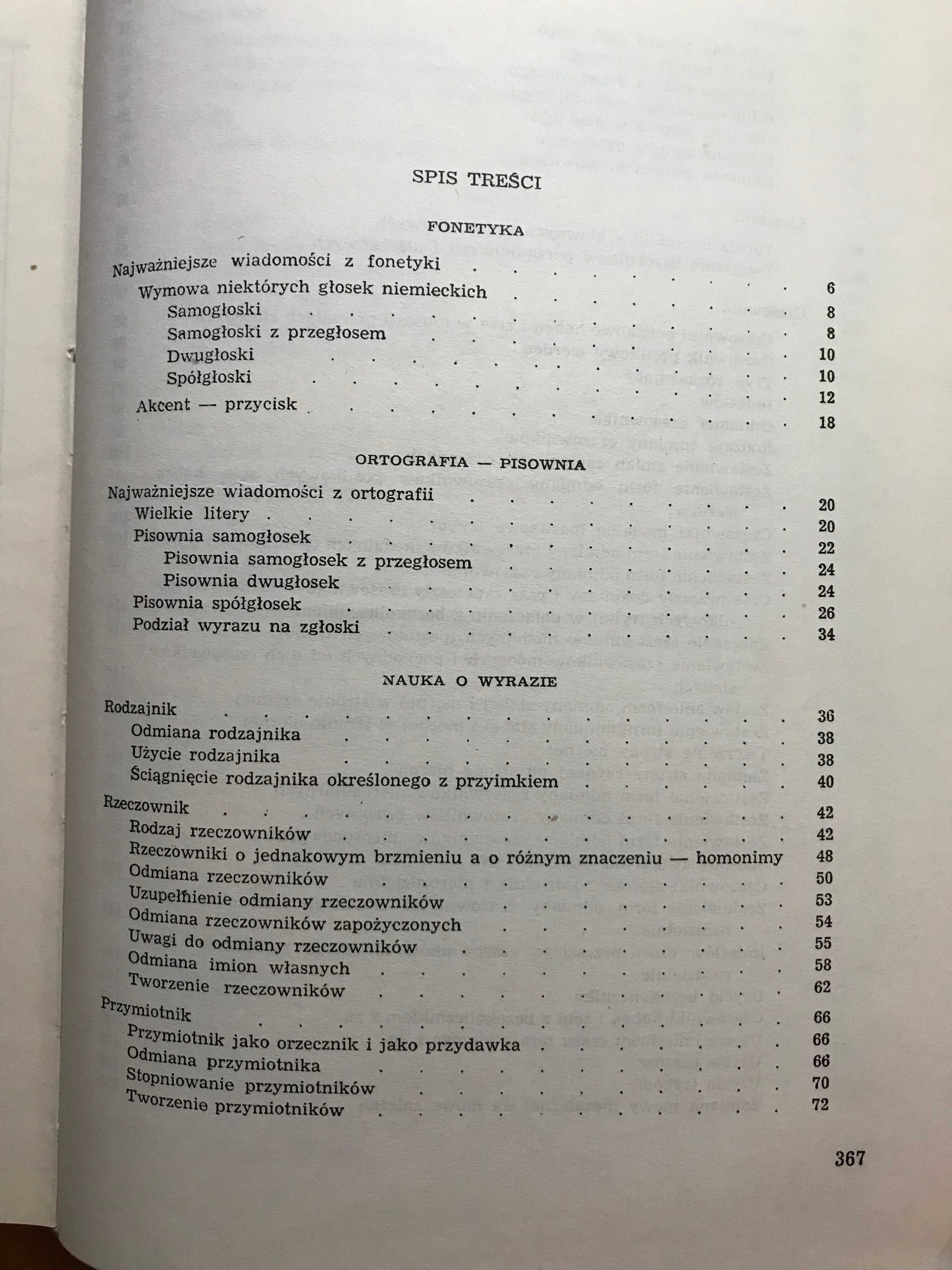 Zwięzła gramatyka języka niemieckiego Dewitzowa Płaczkowska 1958r