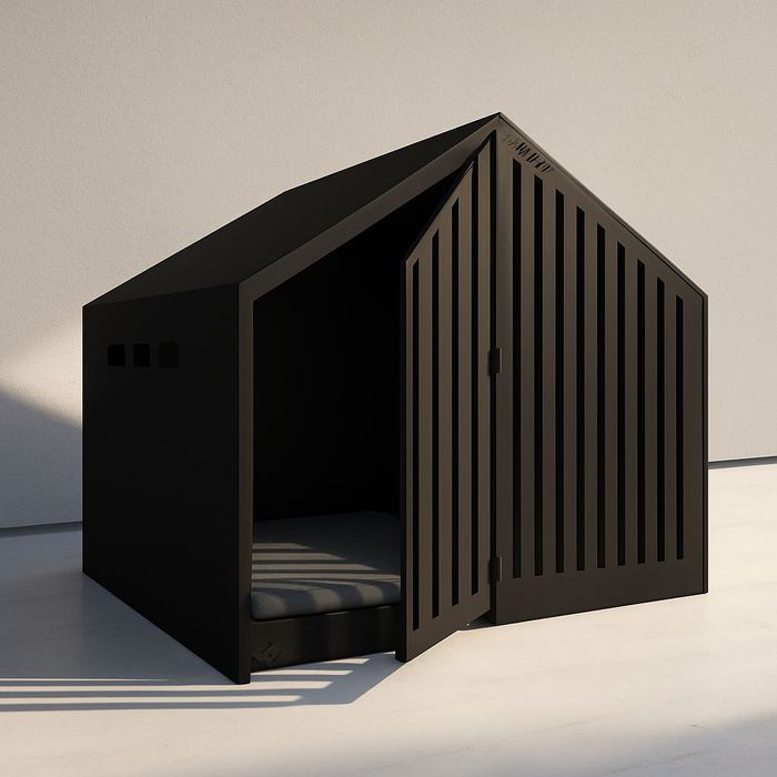 Domek dla psa klatka dla psa CZARNY ZAMYKANY