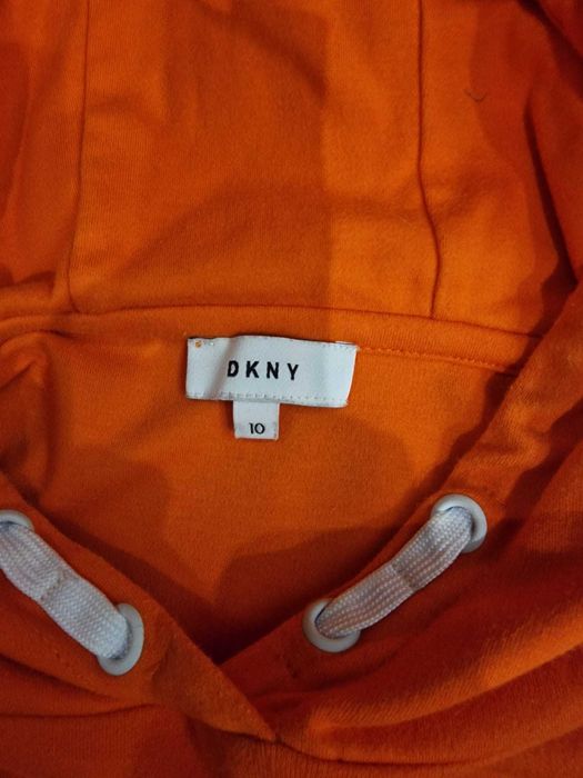 Vestido desportivo com capuz laranja DKNY