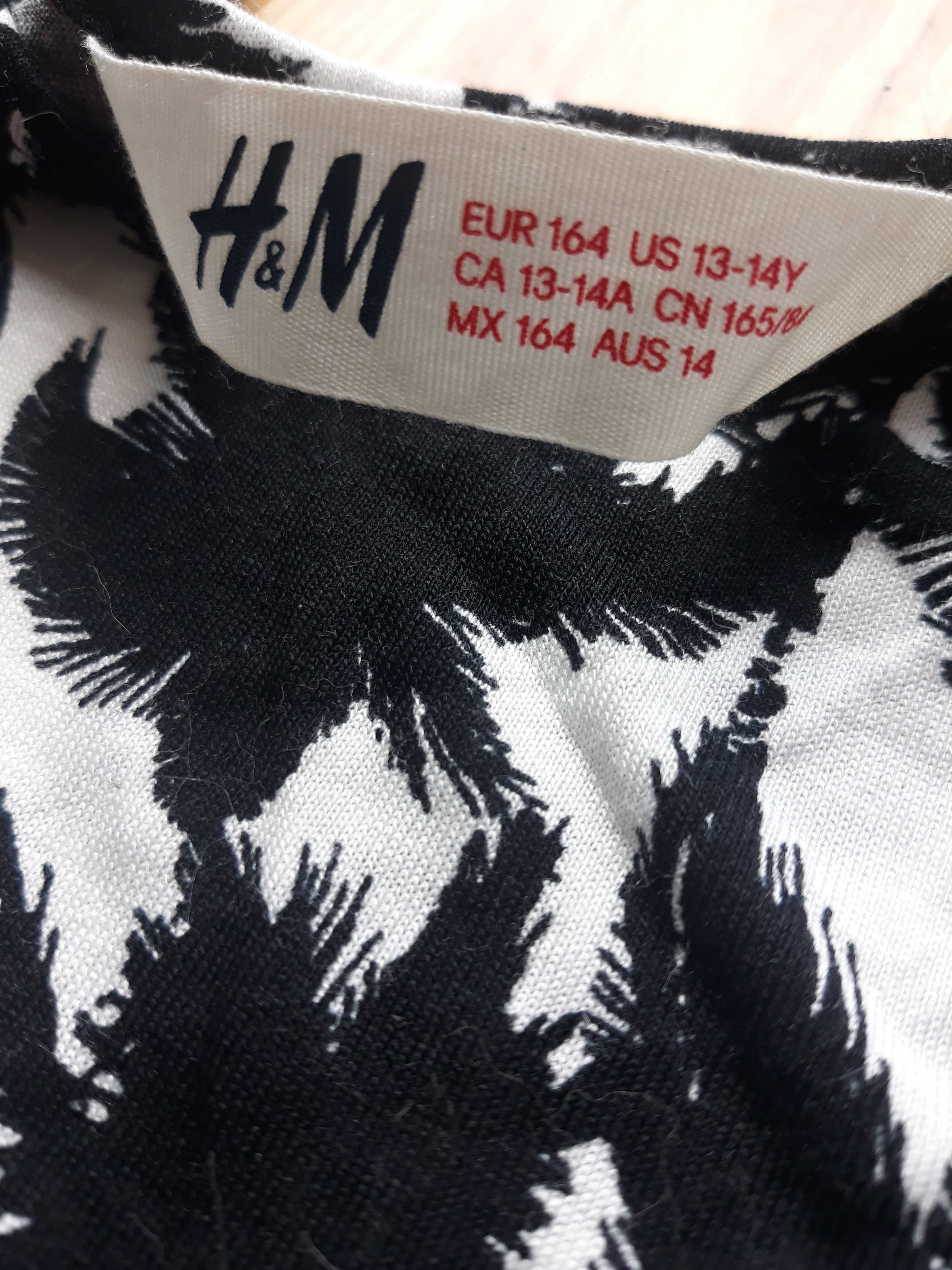 Krótki kombinezon na lato H&M dla ddziewczynki 164cm palmy