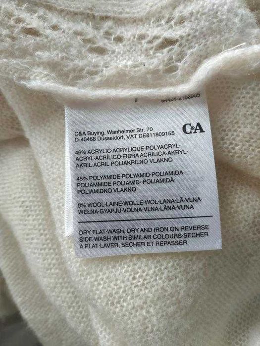 Италия! р.52 новый паутинка ажурный свитер в составе шерсть