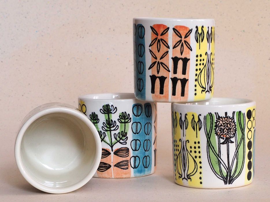 4 ceramiczne pojemniki na przyprawy JIE Gantofta Sweden