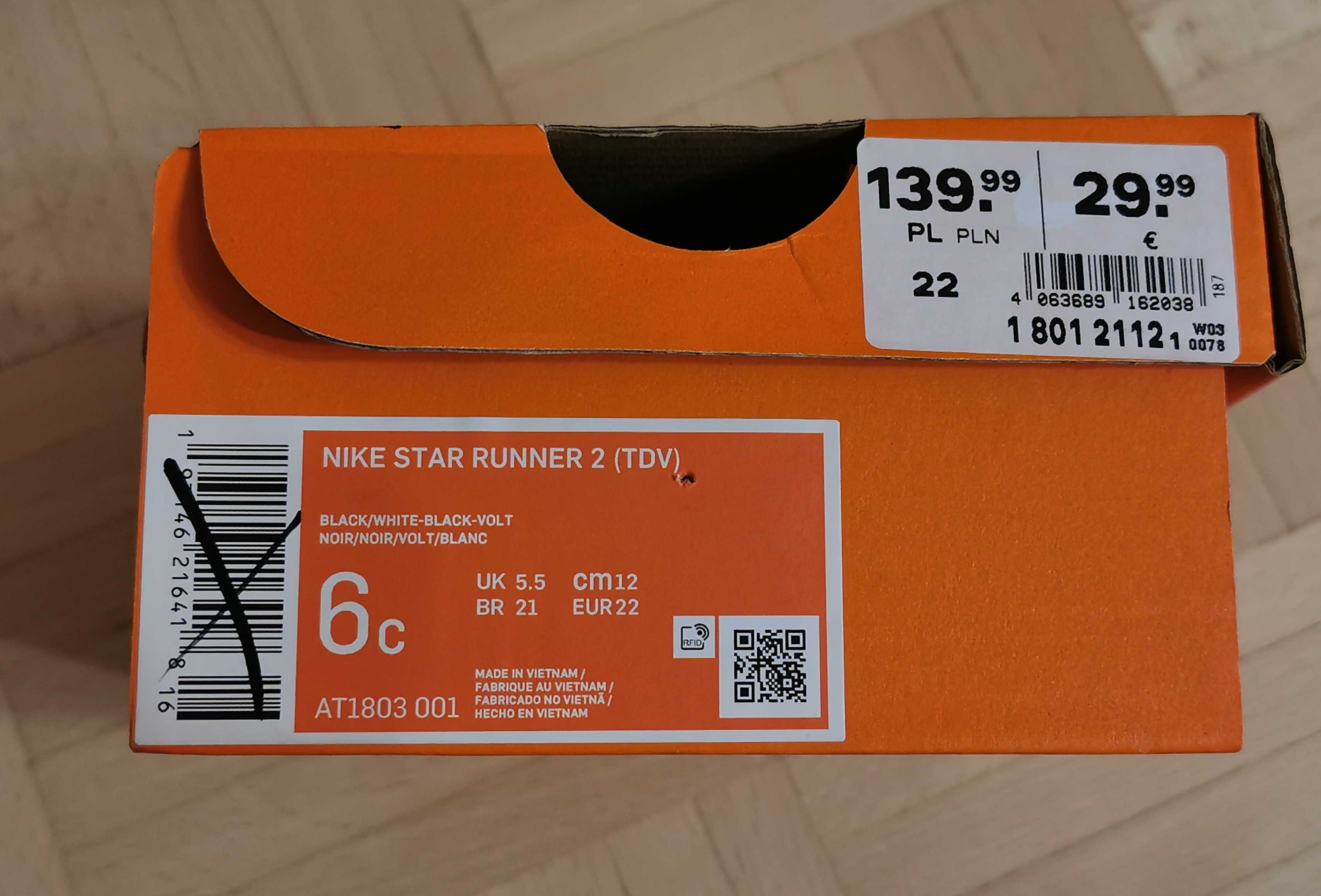 Adidaski Nike Star Runner 2 rozmiar 22 na rzepy