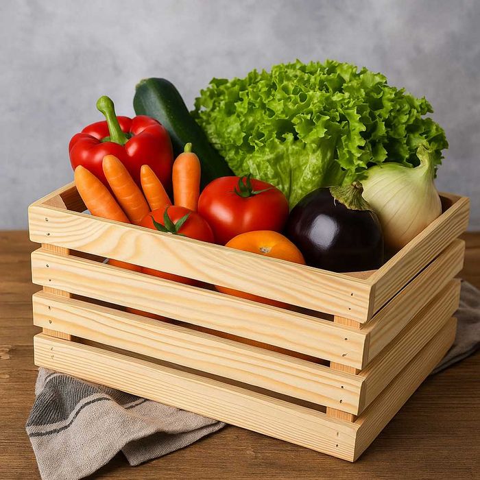 Drewniana skrzynka, idealna do domu, ogrodu i sklepu!