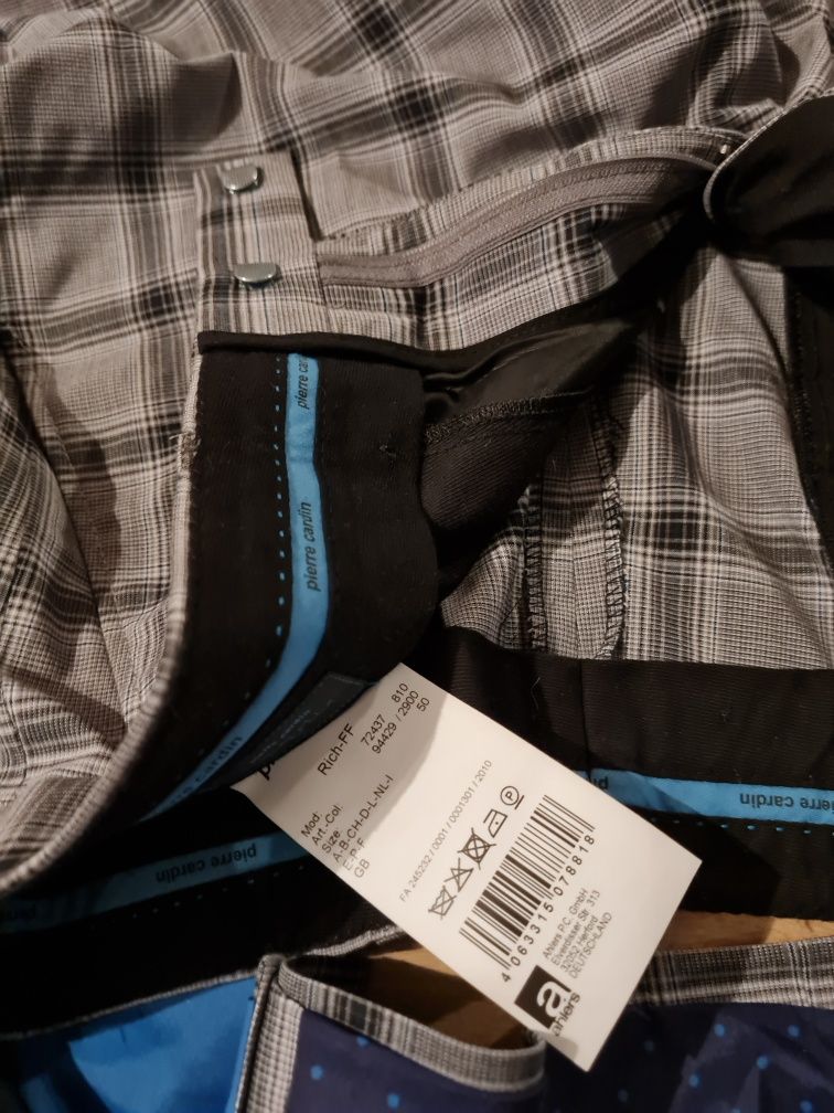 Nowoczesny Garnitur w kratkę Pierre Cardin r50