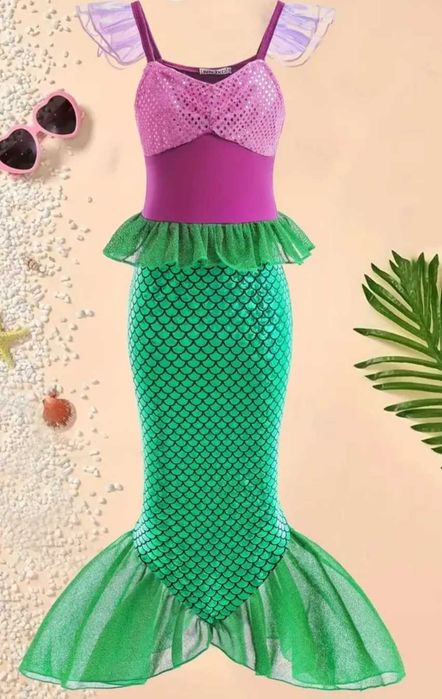 Nowy strój Syrenka Ariel Arielka, r. 110 kostium przebranie