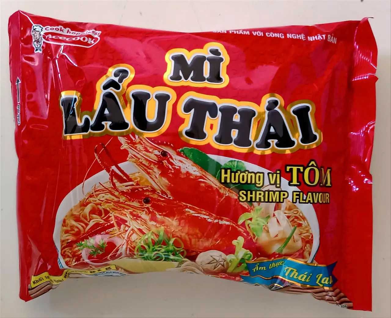 Лапша быстрого приготовления Mi Lau Thai Huong Vi Tom с креветками