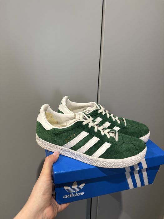 Gazelle adidas green кеды