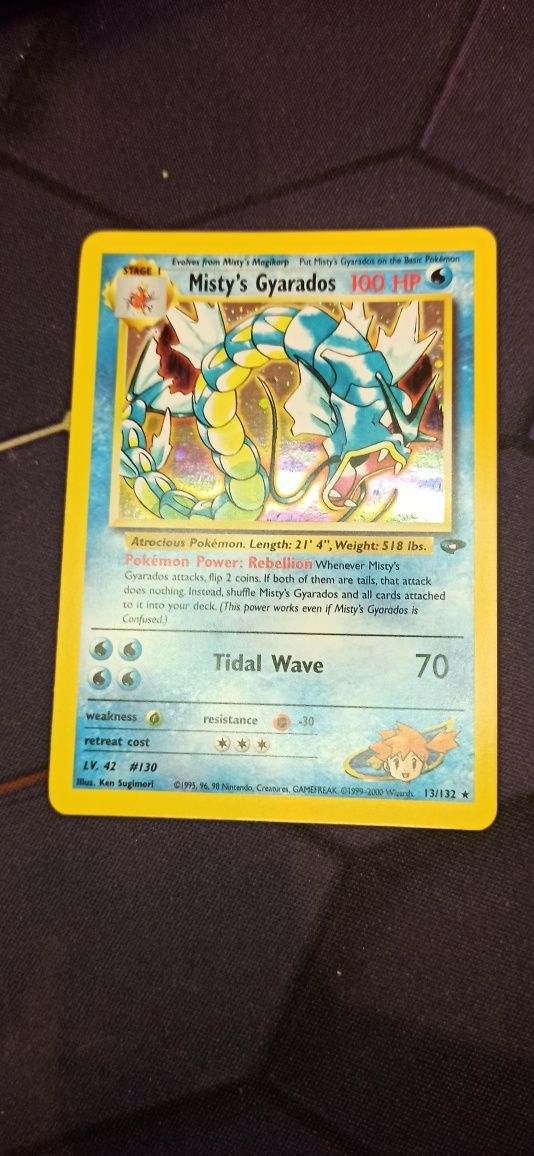 Karta Misty's Gyarados 13/132 holo Gym Challenge pokémon Unikat!