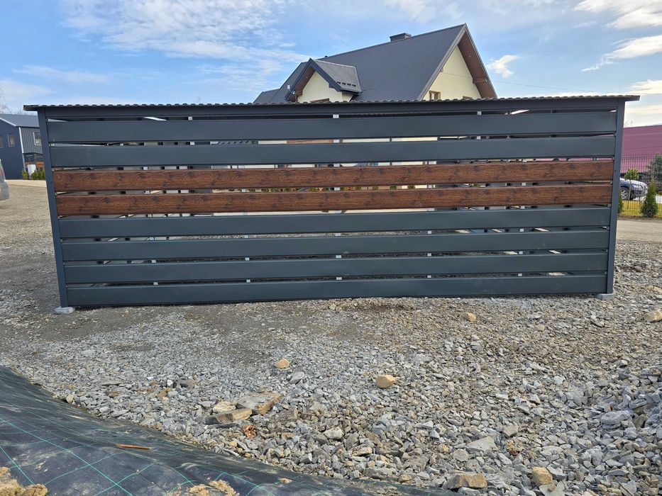Nowoczesny carport, wiata samochodowa 6x6 Konstrukcja ocynk