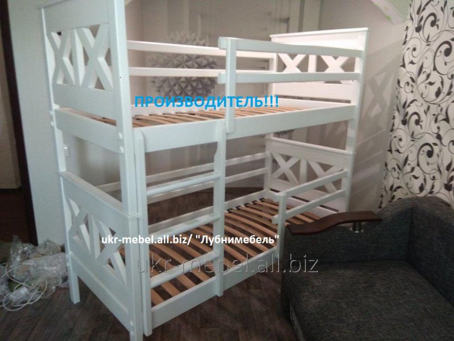 Кровать двухъярусная деревянная Тян, двоярусне,двоповерхове,ліжко