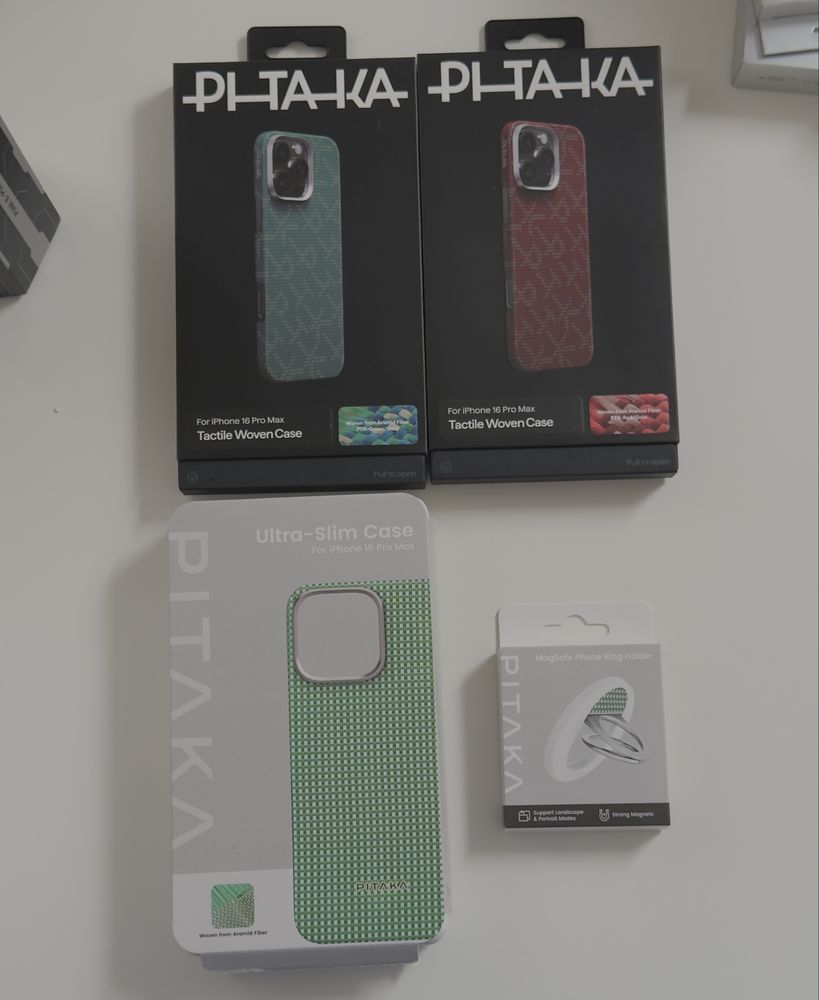 Pitaka Monogram Tactile Woven iPhone 16 Pro Max case kevlar aramid