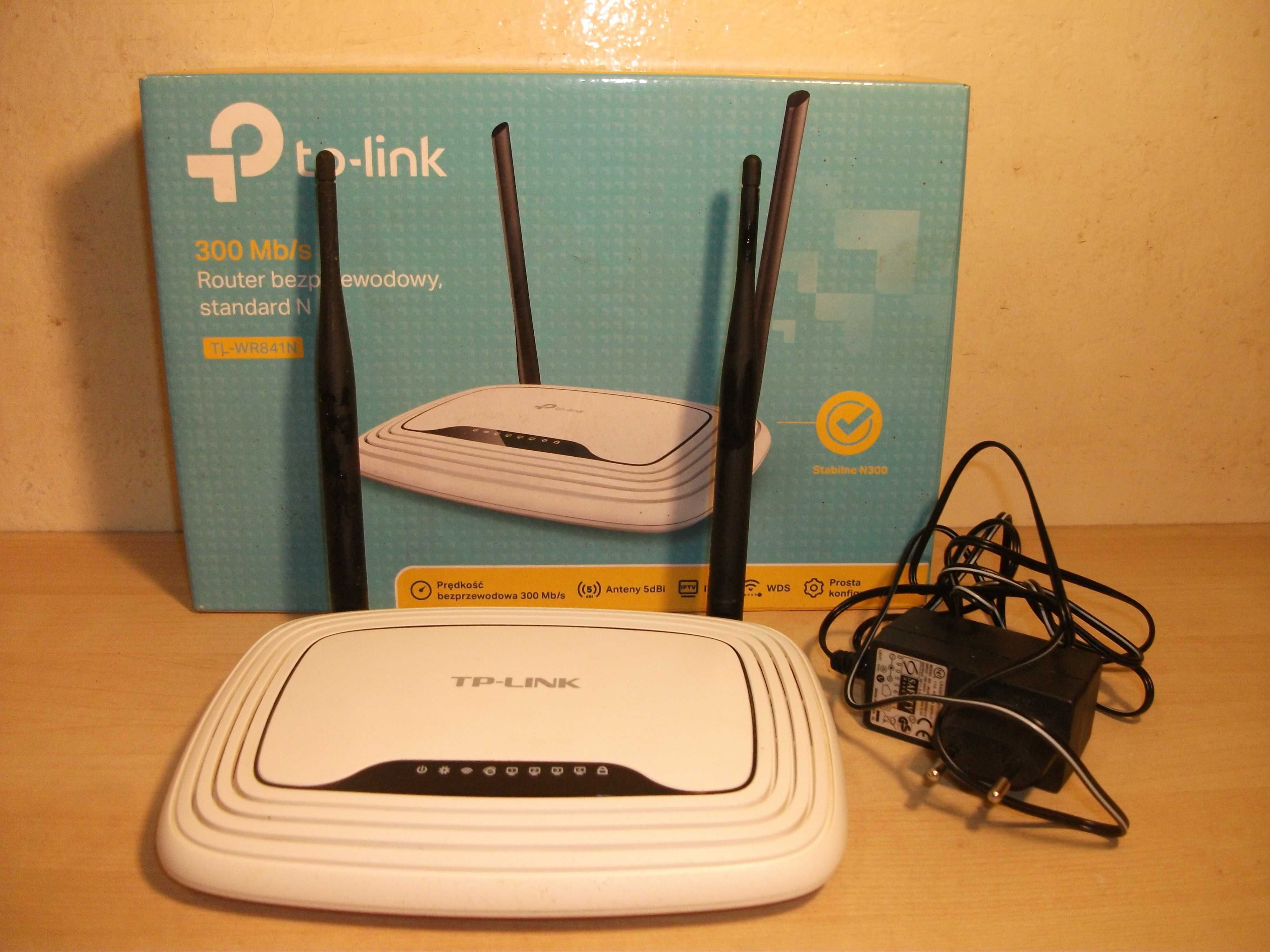 Router TP-LINK TL-WR841N, 2,4 Ghz, 300 Mbps z pudełkiem