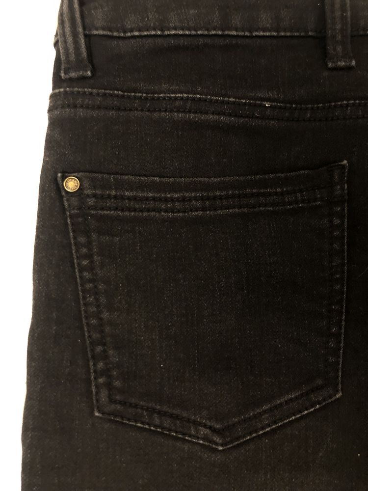 Czarne spodnie jeansowe skinny damskie S
