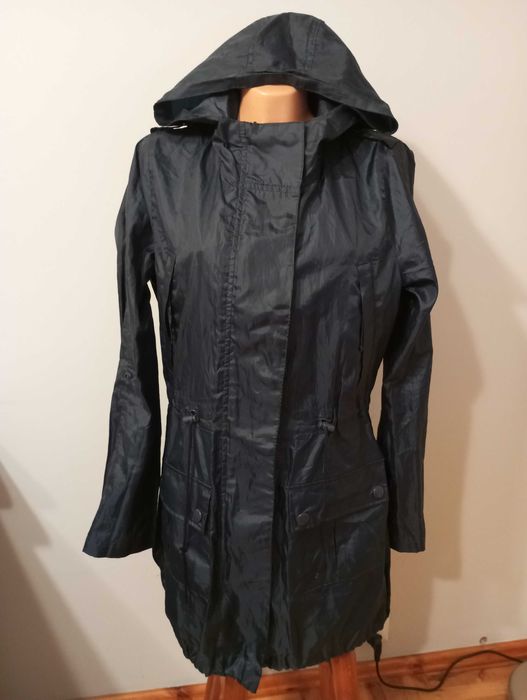 Denim parka przeciwdeszczowa z kapturemrozm.rozm.38/M/10