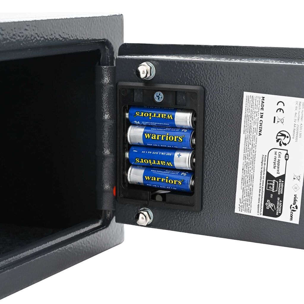Cofre Digital Electrónico Cinza Escuro 23x17x17 cm Aço ( Novo)