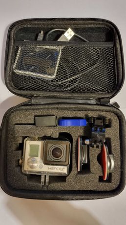 kamera Gopro Hero 3+ silver, karta 16GB, monopod, 2 bat., inne akces.