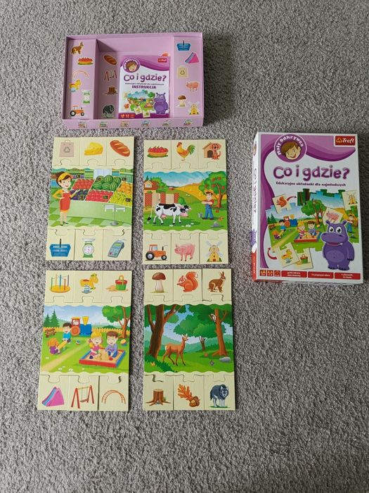 Układanka CO i GDZIE Trefl edukacyjna dla dzieci Mały Odkrywca