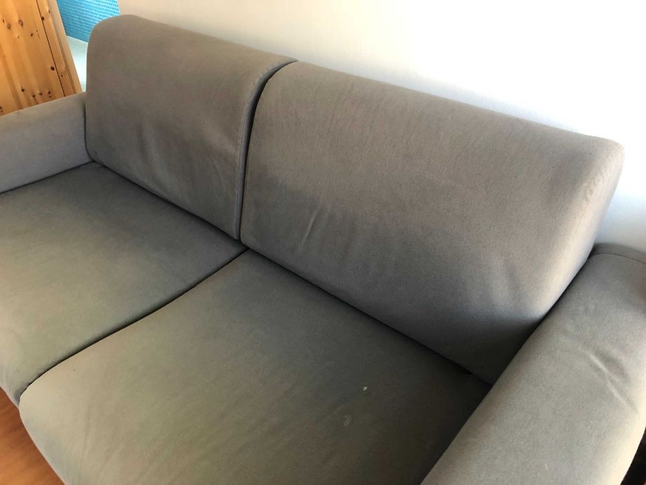 Sofá-cama de 2-3 lugares, cinzento