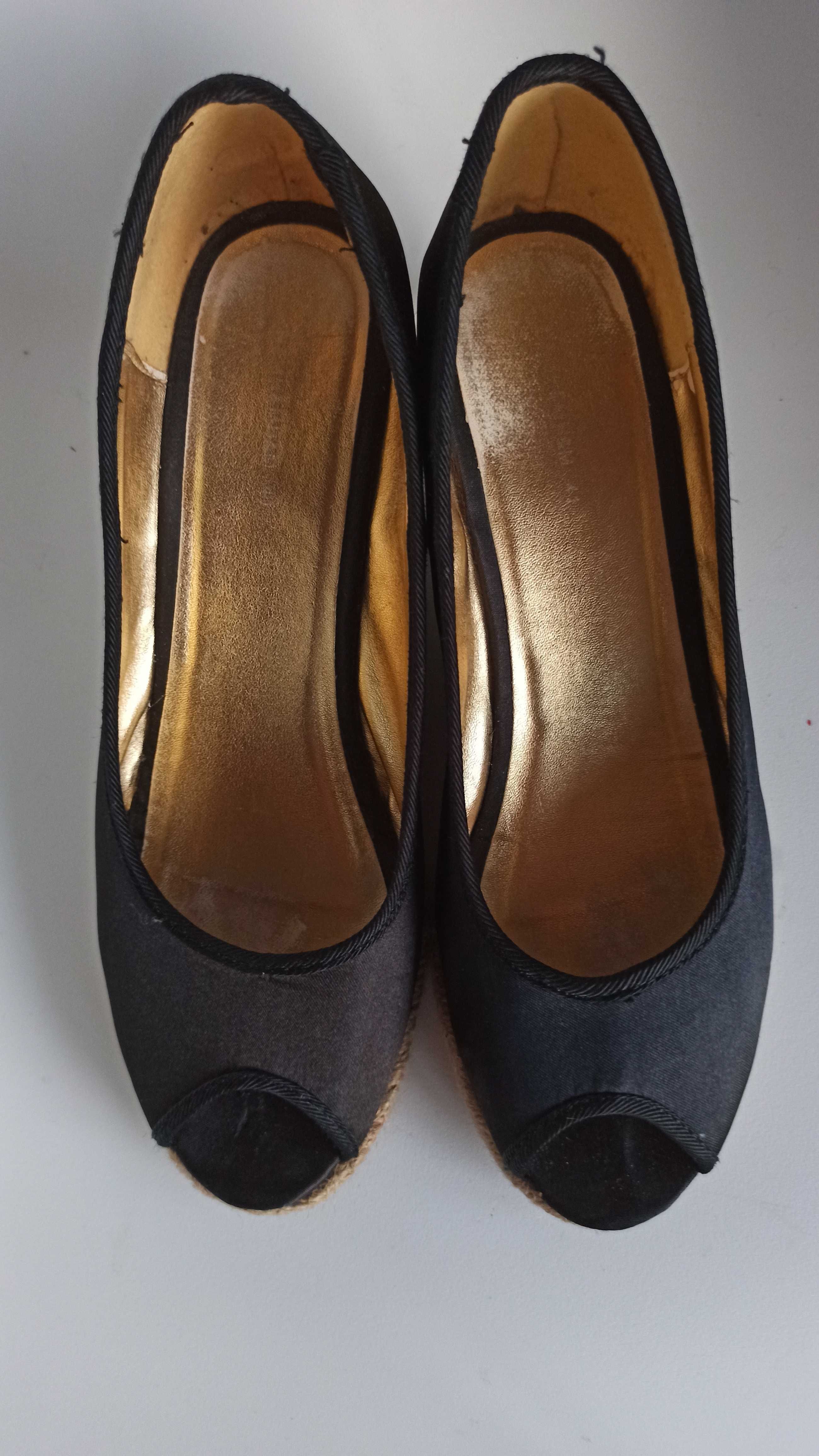 Czarne klasyczne espadryle h&m