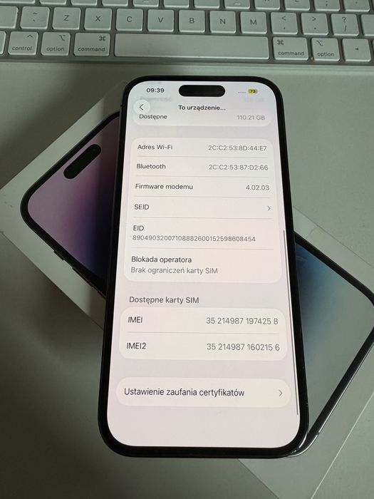 iPhone 14 Pro 128gb Deep Purple Idealny Oryginlana Bateria 97%