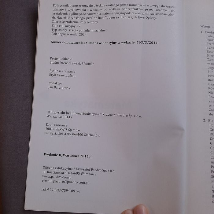 Matematyka 3 zakres rozszerzony