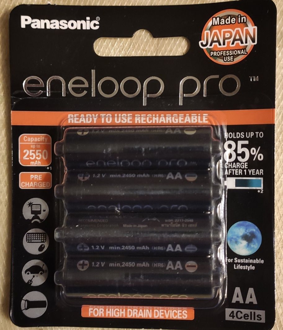 Panasonic Eneloop Pro АА 2550мА 4шт