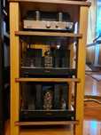 Monobloki Phase na lampie 6C33C+preamp Phast Style na 6SL7, 18W+stolik