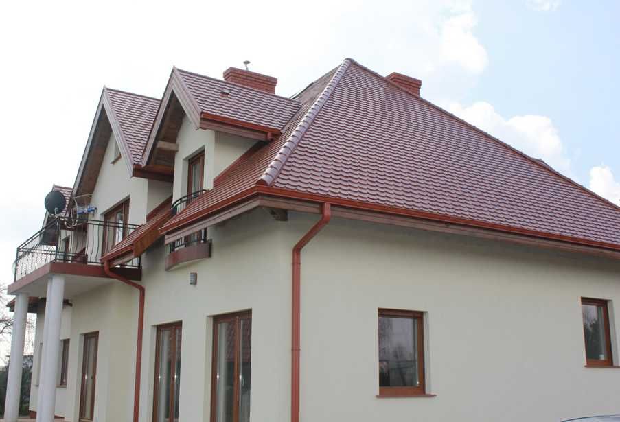 rynny aluminiowe, gzymsowe, kwadratowe, ciągnione, bez łączeń