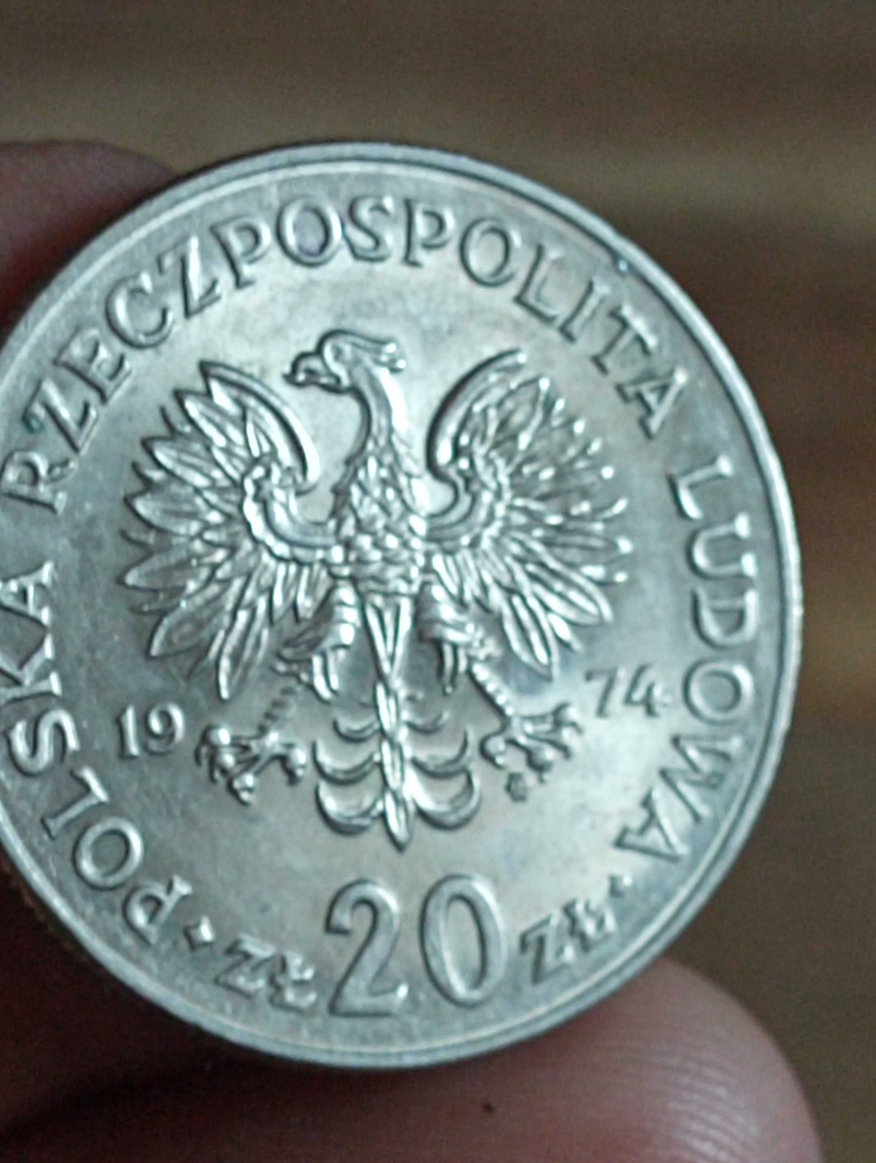 Sprzedam monetę xx 20 złotych 1974 r