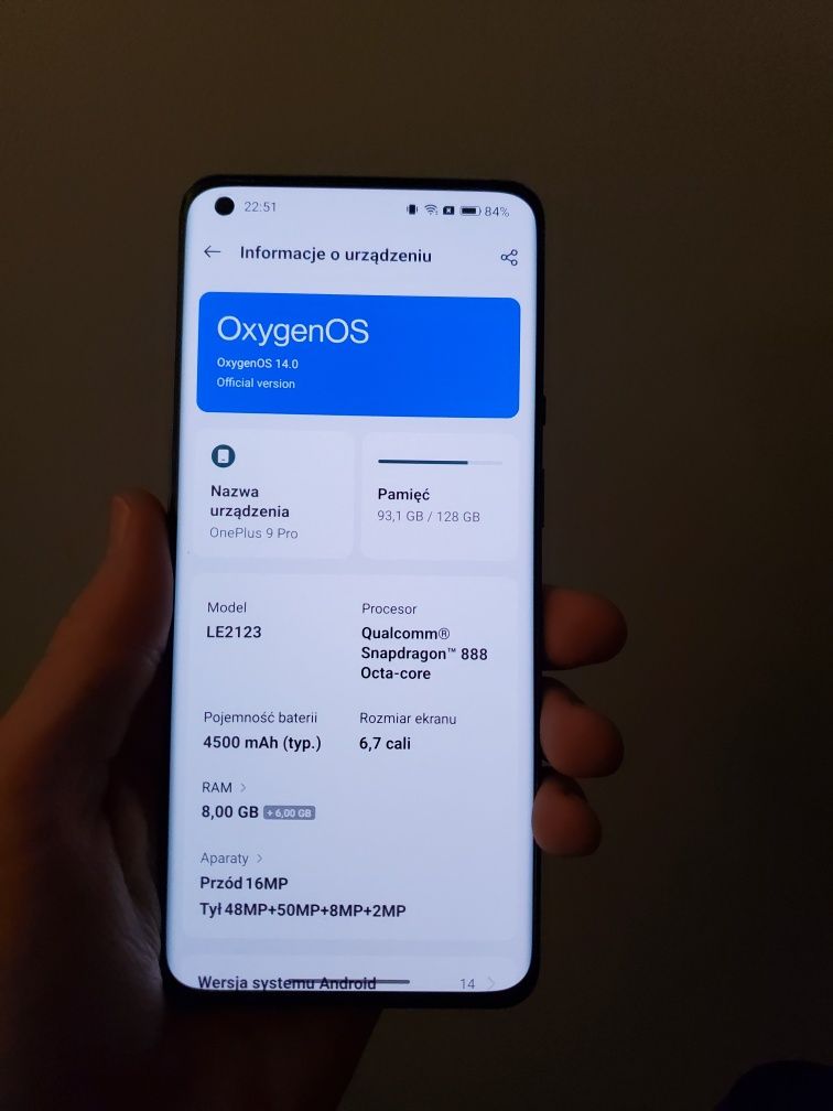 OnePlus 9 Pro 5g 8/128 gwarancja