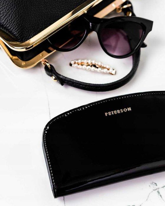 Portfel Damski PETERSON Poziomy Duży SKÓRZANY Elegancki LAKIEROWANY