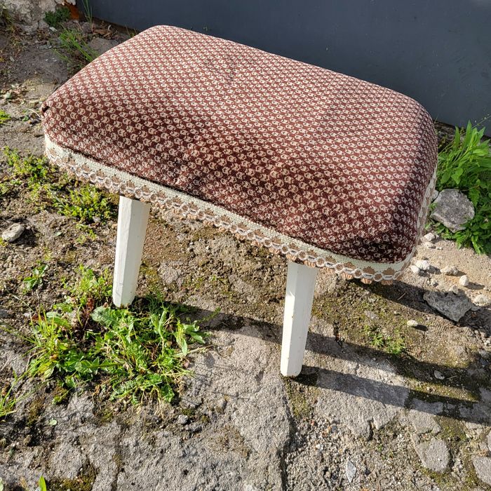Taboret drewniany PRL