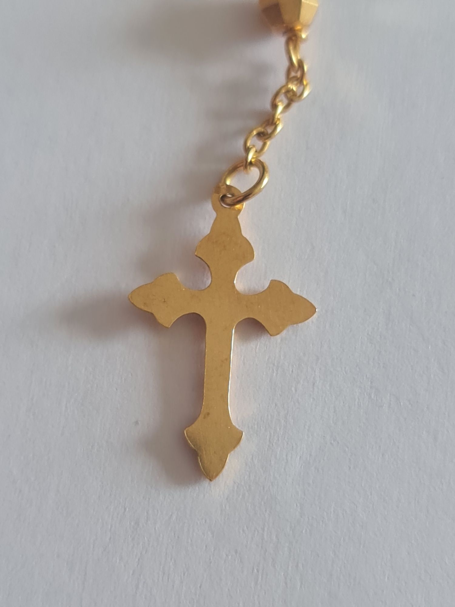 Fio terço com crucifixo ouro 19,2k